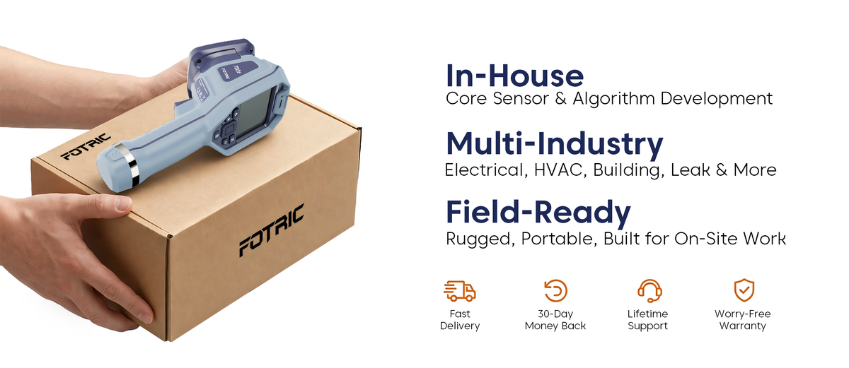 Why Choose FOTRIC - In-House Sensor Development, Multi-Industry Field-Ready Inspection Cameras with Lifetime Support